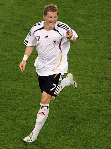 Bastian Schweinsteiger happy